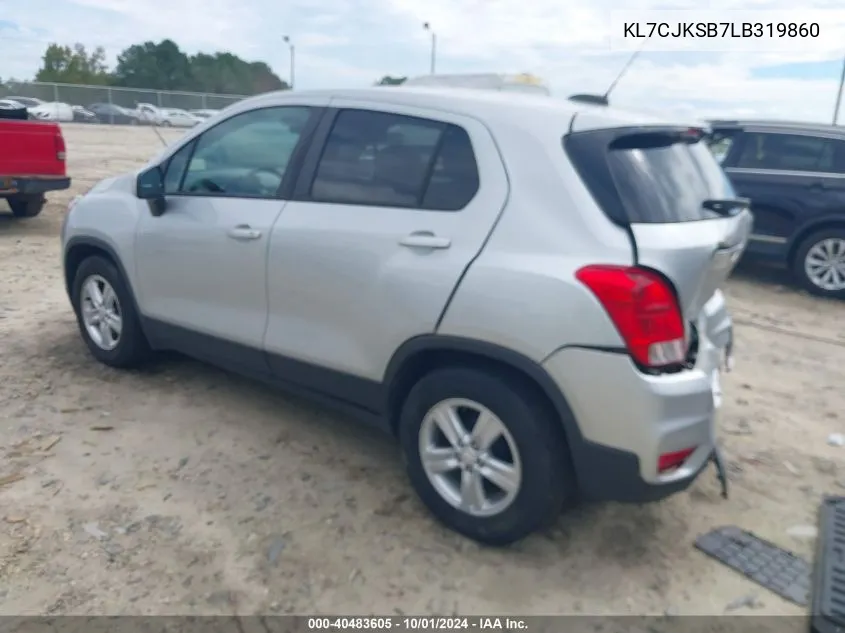 KL7CJKSB7LB319860 2020 Chevrolet Trax Fwd Ls