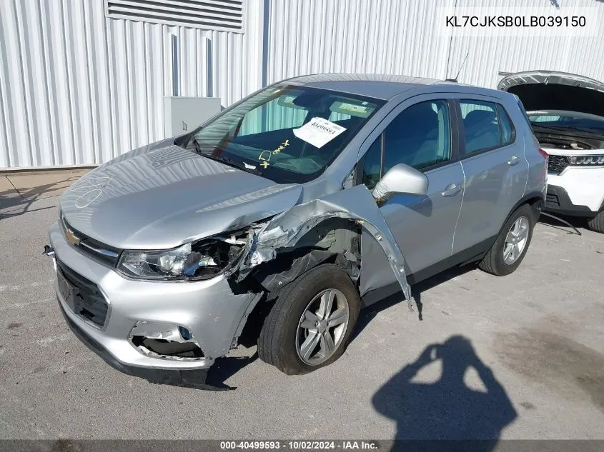 KL7CJKSB0LB039150 2020 Chevrolet Trax Fwd Ls