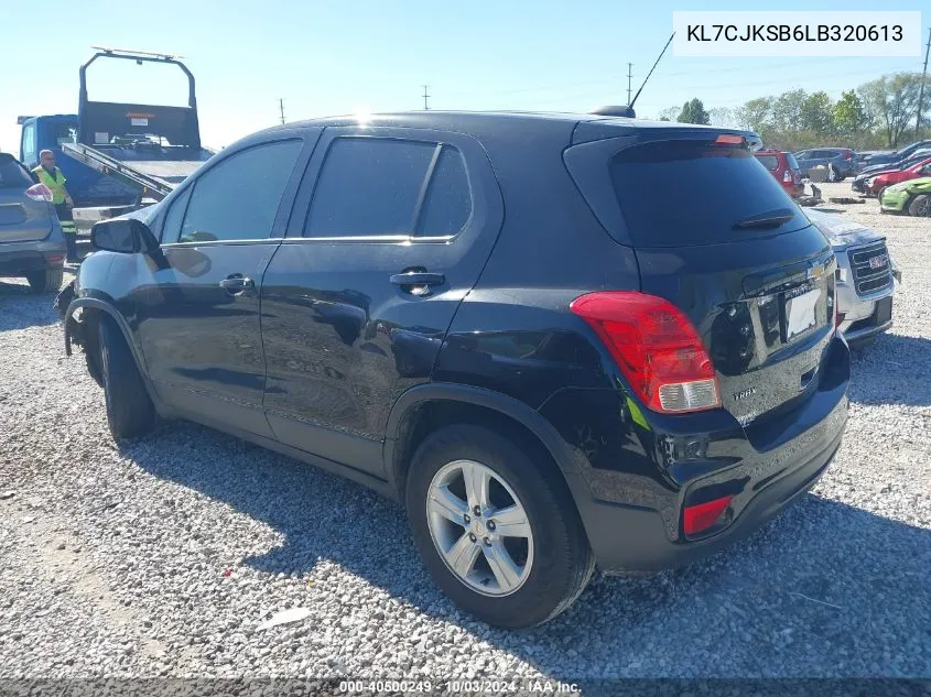 2020 Chevrolet Trax Fwd Ls VIN: KL7CJKSB6LB320613 Lot: 40500249