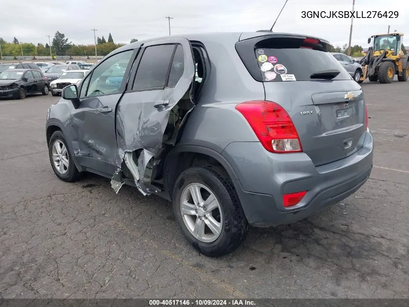 2020 Chevrolet Trax Fwd Ls VIN: 3GNCJKSBXLL276429 Lot: 40517146