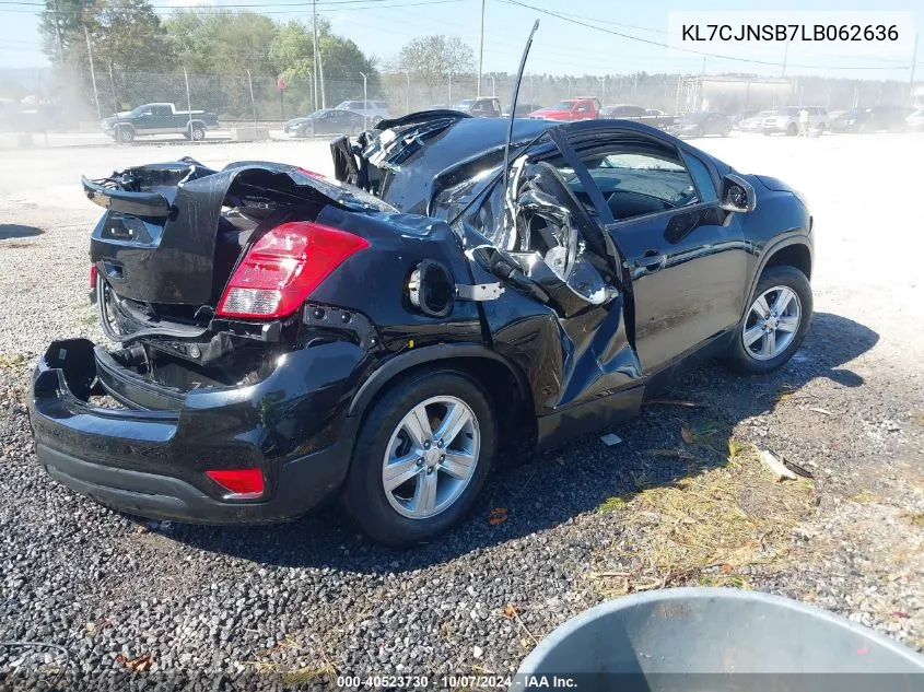 2020 Chevrolet Trax Awd Ls VIN: KL7CJNSB7LB062636 Lot: 40523730