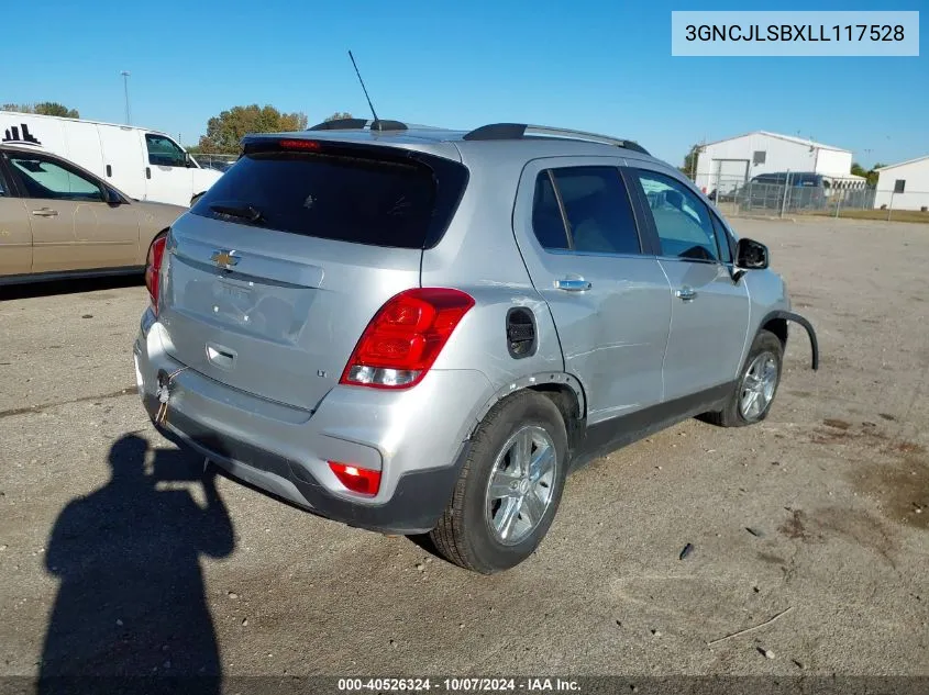 2020 Chevrolet Trax Fwd Lt VIN: 3GNCJLSBXLL117528 Lot: 40526324