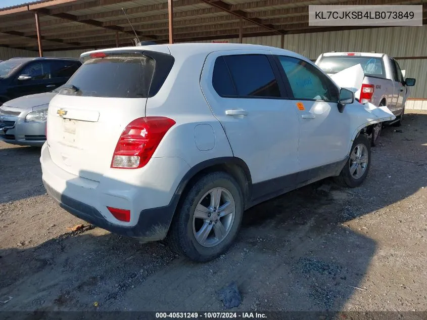 2020 Chevrolet Trax Ls VIN: KL7CJKSB4LB073849 Lot: 40531249