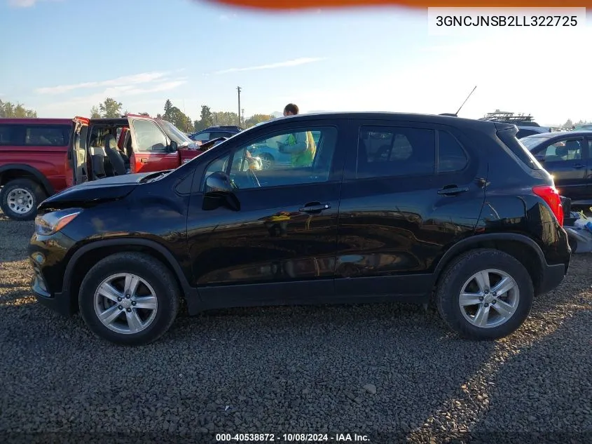 3GNCJNSB2LL322725 2020 Chevrolet Trax Ls