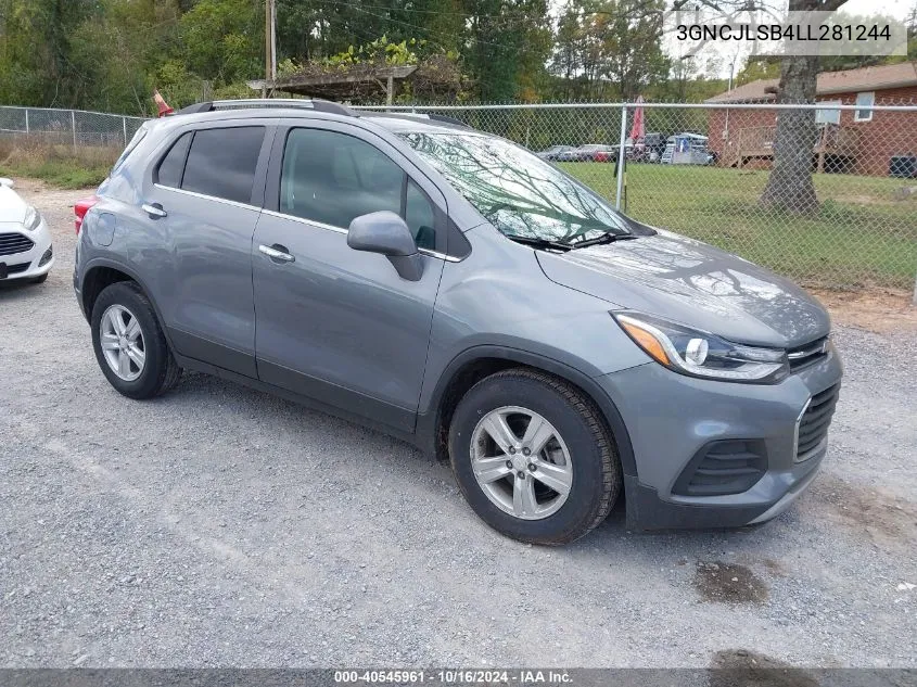 2020 Chevrolet Trax Fwd Lt VIN: 3GNCJLSB4LL281244 Lot: 40545961