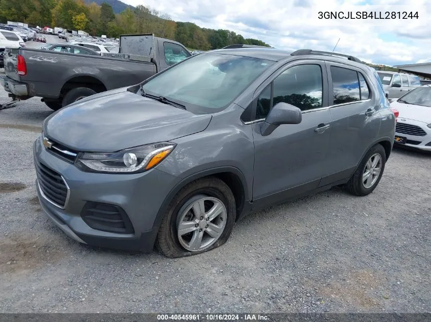 2020 Chevrolet Trax Fwd Lt VIN: 3GNCJLSB4LL281244 Lot: 40545961