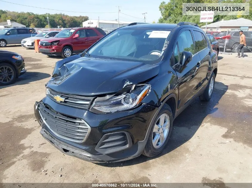 2020 Chevrolet Trax Fwd Lt VIN: 3GNCJLSB4LL213364 Lot: 40570862