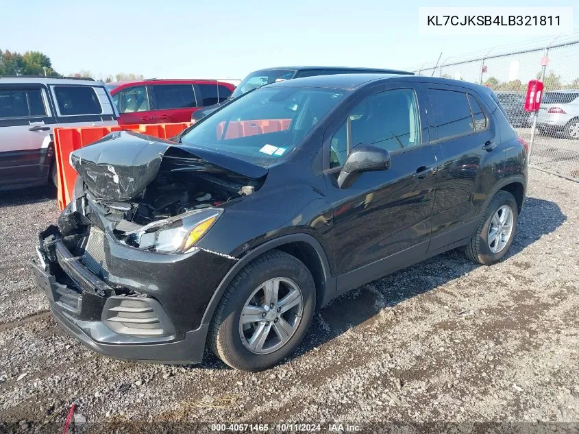 2020 Chevrolet Trax Fwd Ls VIN: KL7CJKSB4LB321811 Lot: 40571465