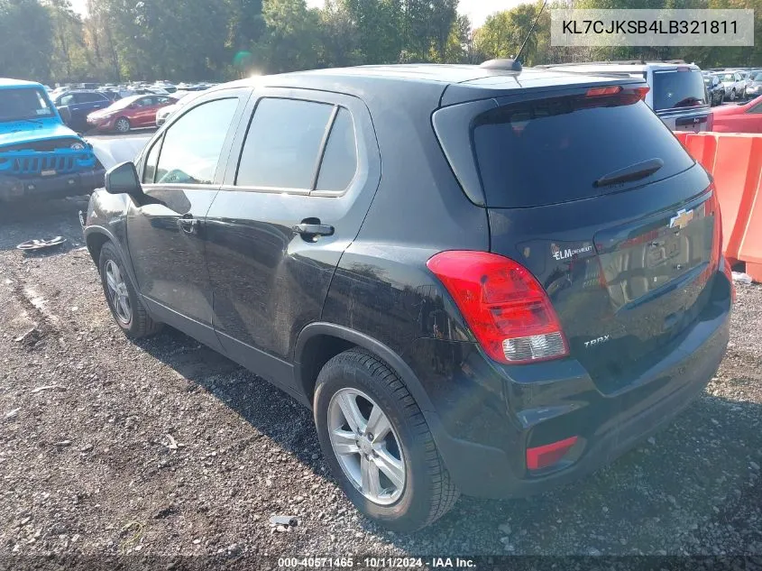 2020 Chevrolet Trax Fwd Ls VIN: KL7CJKSB4LB321811 Lot: 40571465