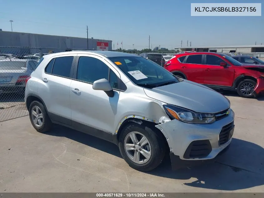 2020 Chevrolet Trax Fwd Ls VIN: KL7CJKSB6LB327156 Lot: 40571629