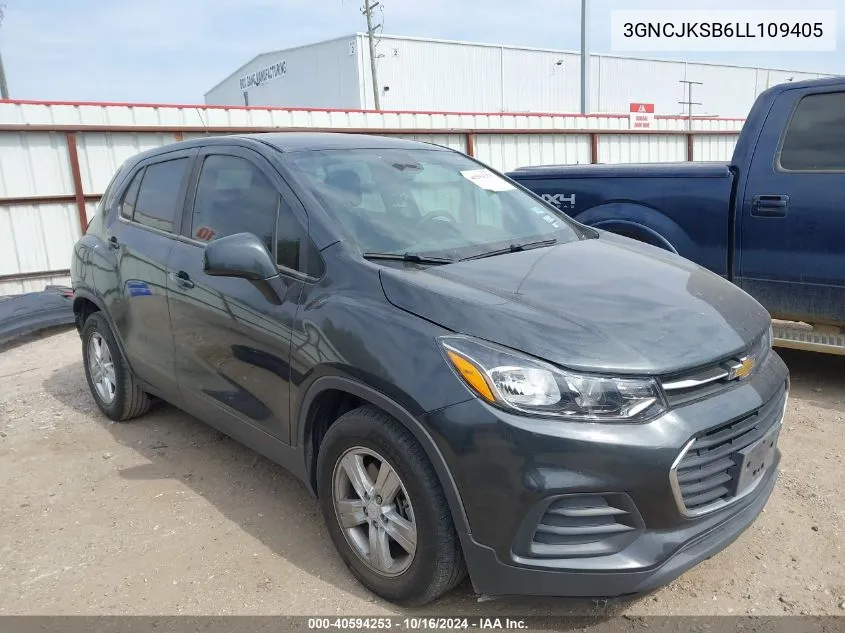 2020 Chevrolet Trax Fwd Ls VIN: 3GNCJKSB6LL109405 Lot: 40594253