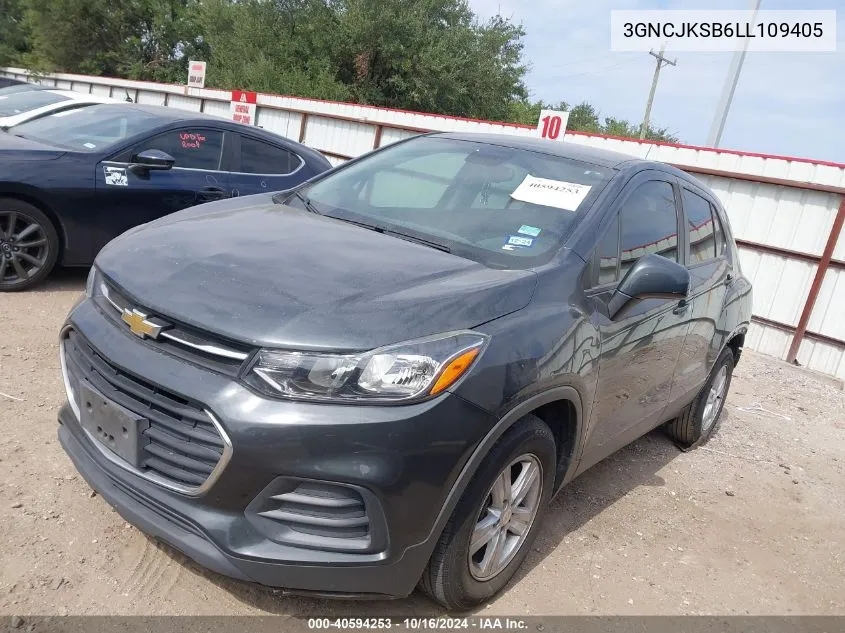 2020 Chevrolet Trax Fwd Ls VIN: 3GNCJKSB6LL109405 Lot: 40594253