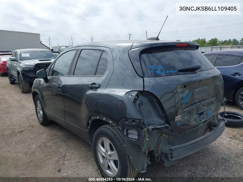 2020 Chevrolet Trax Fwd Ls VIN: 3GNCJKSB6LL109405 Lot: 40594253