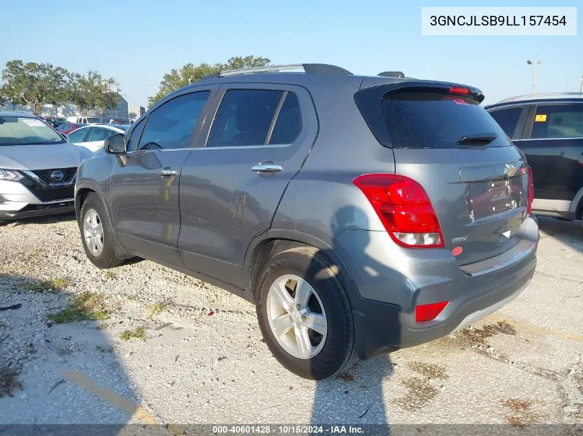 2020 Chevrolet Trax Fwd Lt VIN: 3GNCJLSB9LL157454 Lot: 40601428