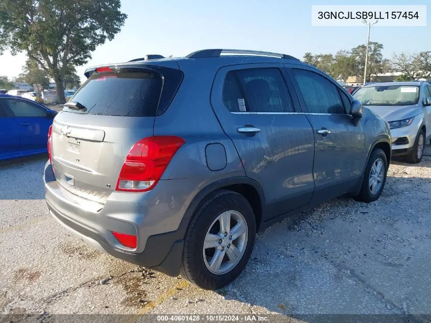 2020 Chevrolet Trax Fwd Lt VIN: 3GNCJLSB9LL157454 Lot: 40601428