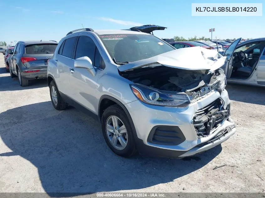 2020 Chevrolet Trax Fwd Lt VIN: KL7CJLSB5LB014220 Lot: 40606664