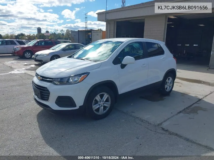 2020 Chevrolet Trax Fwd Ls VIN: KL7CJKSB6LB091656 Lot: 40611310