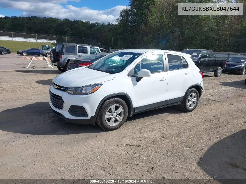 2020 Chevrolet Trax Fwd Ls VIN: KL7CJKSBXLB047644 Lot: 40619228