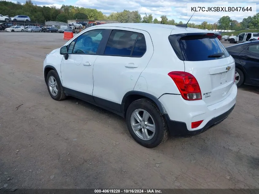 2020 Chevrolet Trax Fwd Ls VIN: KL7CJKSBXLB047644 Lot: 40619228