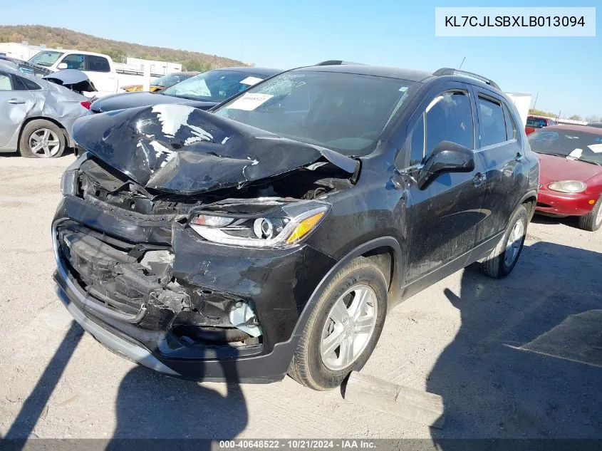 2020 Chevrolet Trax Fwd Lt VIN: KL7CJLSBXLB013094 Lot: 40648522