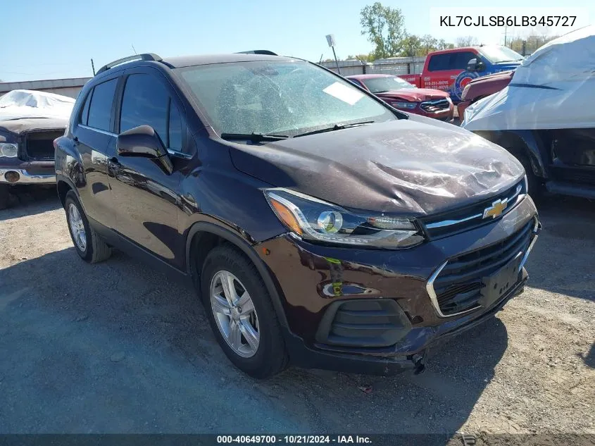 2020 Chevrolet Trax 1Lt VIN: KL7CJLSB6LB345727 Lot: 40649700