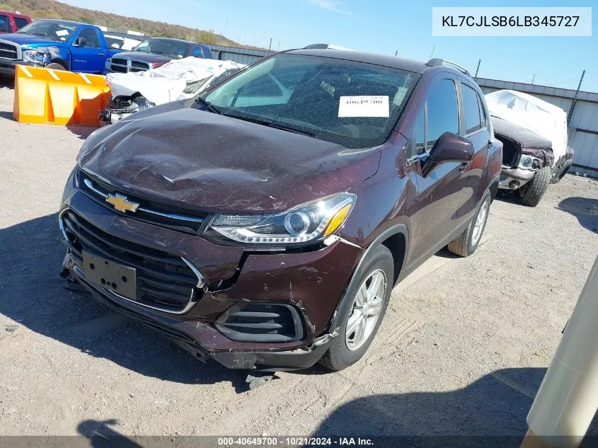 2020 Chevrolet Trax 1Lt VIN: KL7CJLSB6LB345727 Lot: 40649700