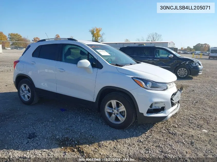 2020 Chevrolet Trax Fwd Lt VIN: 3GNCJLSB4LL205071 Lot: 40653948