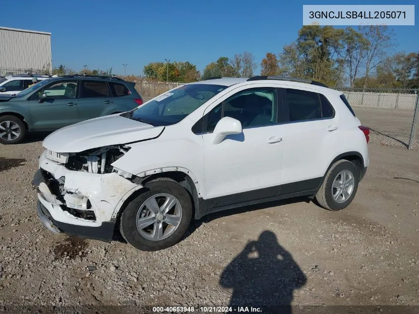 2020 Chevrolet Trax Fwd Lt VIN: 3GNCJLSB4LL205071 Lot: 40653948