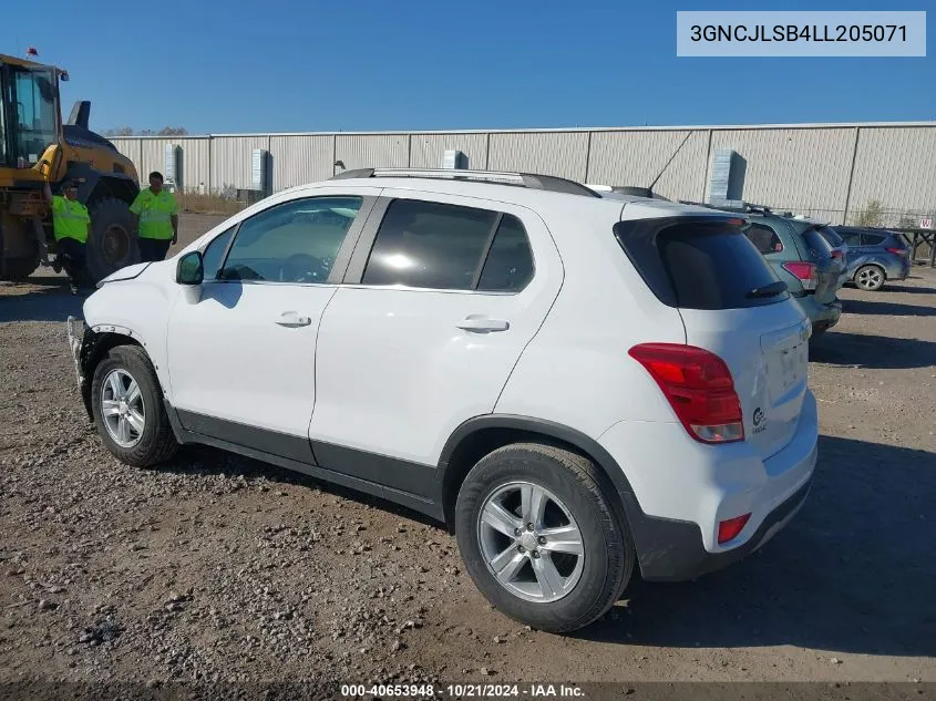 2020 Chevrolet Trax Fwd Lt VIN: 3GNCJLSB4LL205071 Lot: 40653948