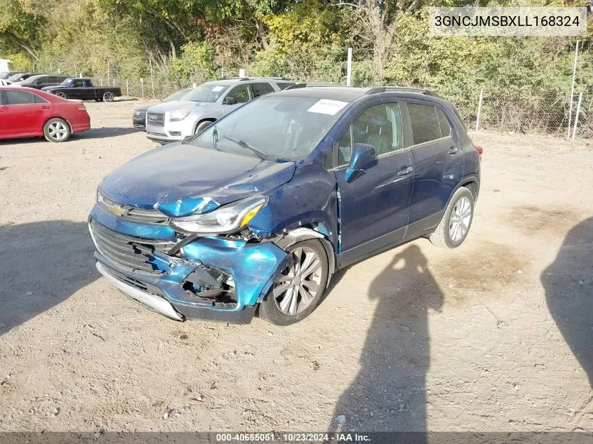 2020 Chevrolet Trax Fwd Premier VIN: 3GNCJMSBXLL168324 Lot: 40655051