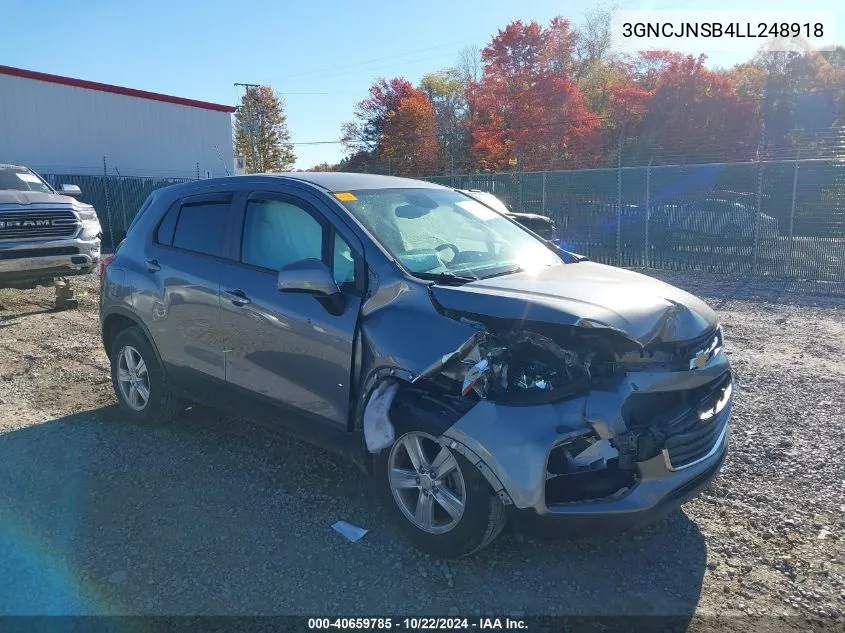 2020 Chevrolet Trax Awd Ls VIN: 3GNCJNSB4LL248918 Lot: 40659785