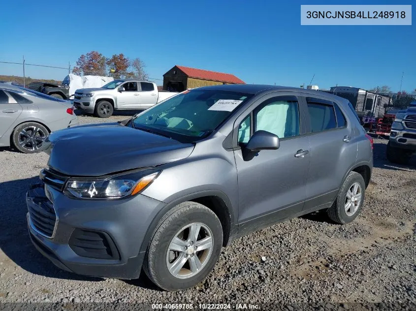 2020 Chevrolet Trax Awd Ls VIN: 3GNCJNSB4LL248918 Lot: 40659785