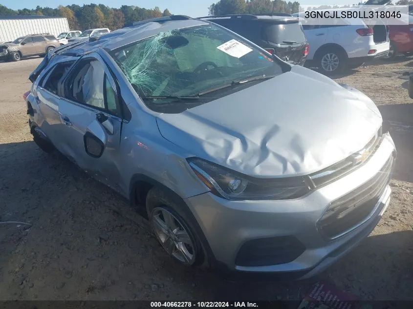 2020 Chevrolet Trax Fwd Lt VIN: 3GNCJLSB0LL318046 Lot: 40662278