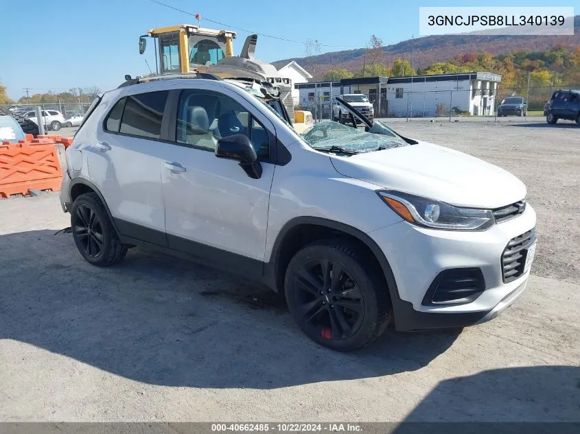 2020 Chevrolet Trax Awd Lt VIN: 3GNCJPSB8LL340139 Lot: 40662485