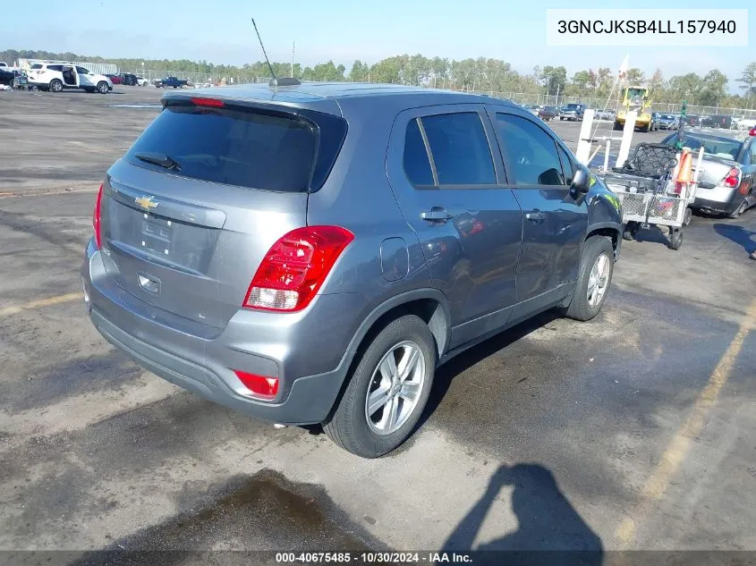 2020 Chevrolet Trax Fwd Ls VIN: 3GNCJKSB4LL157940 Lot: 40675485