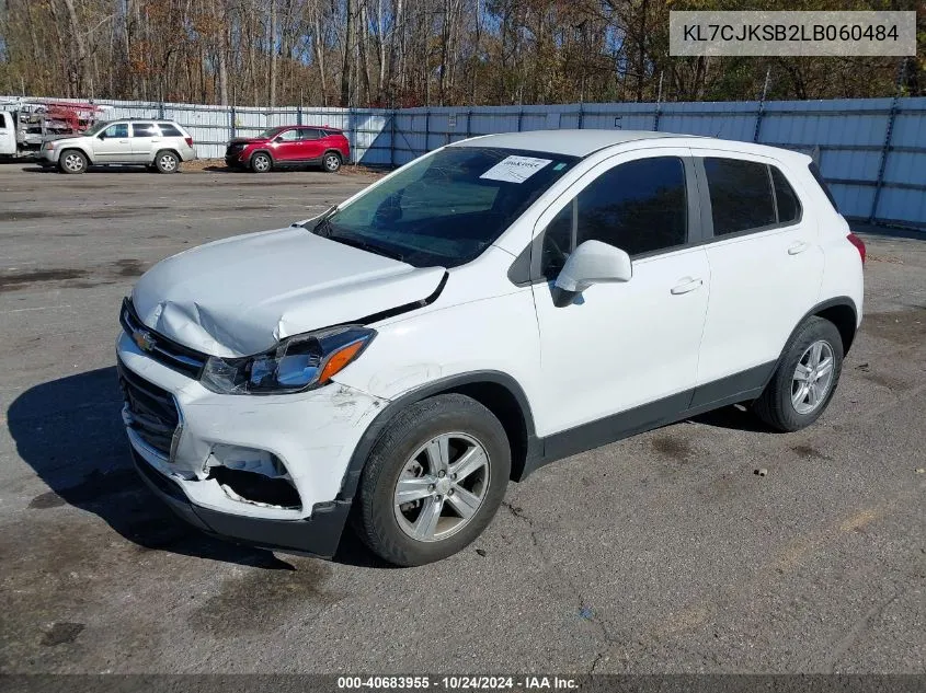 2020 Chevrolet Trax Ls VIN: KL7CJKSB2LB060484 Lot: 40683955