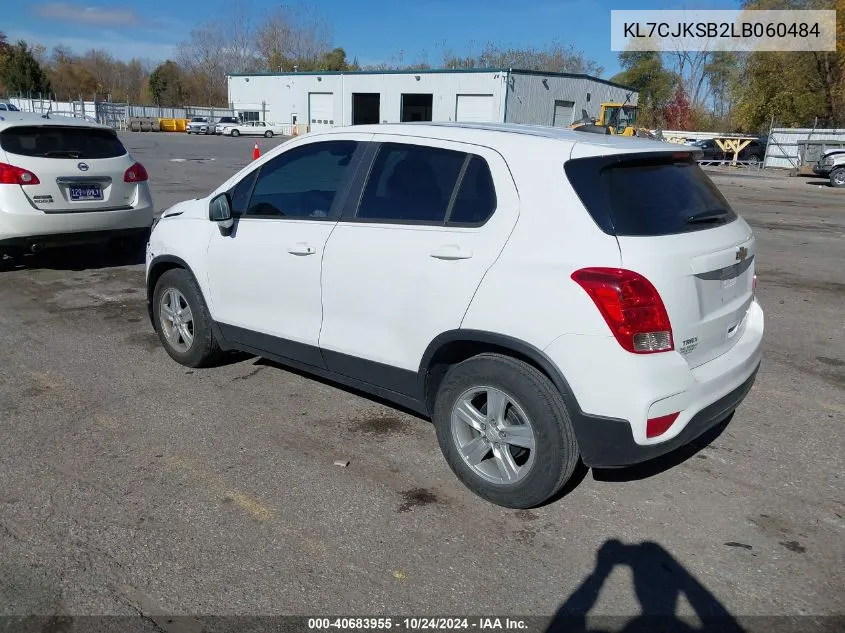 2020 Chevrolet Trax Ls VIN: KL7CJKSB2LB060484 Lot: 40683955