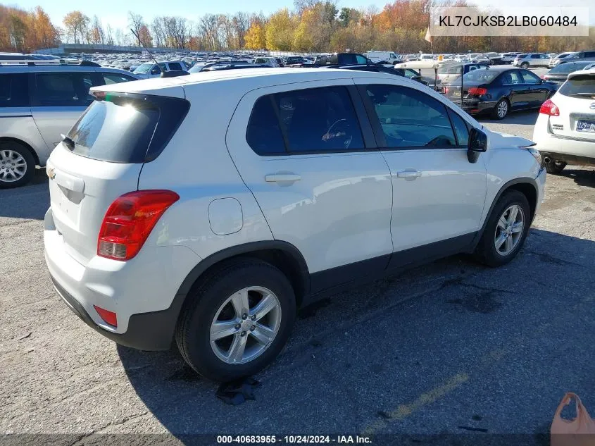 2020 Chevrolet Trax Ls VIN: KL7CJKSB2LB060484 Lot: 40683955