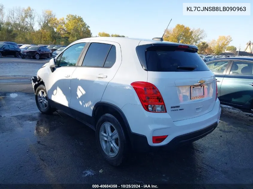 2020 Chevrolet Trax Awd Ls VIN: KL7CJNSB8LB090963 Lot: 40684358