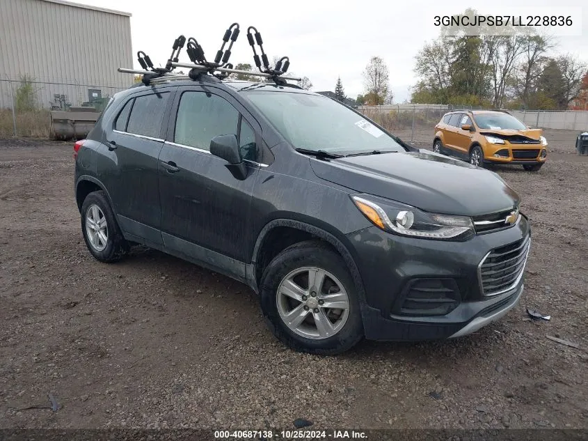 2020 Chevrolet Trax Awd Lt VIN: 3GNCJPSB7LL228836 Lot: 40687138