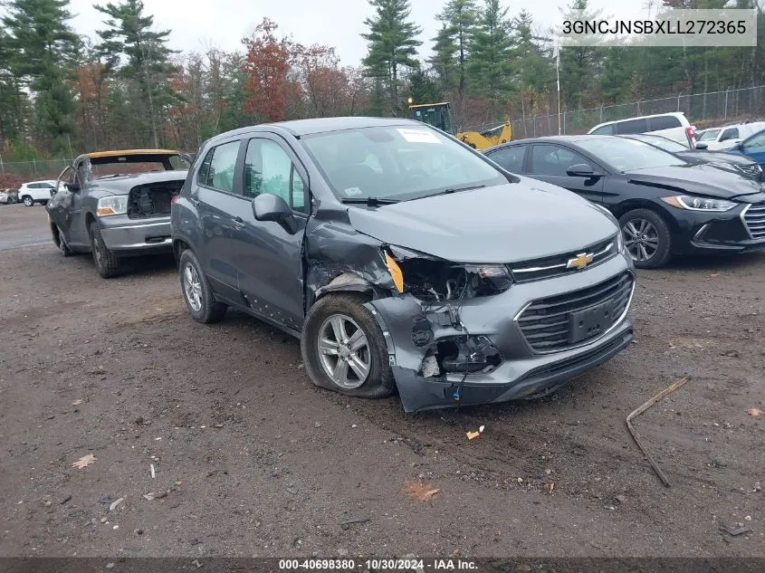 2020 Chevrolet Trax Awd Ls VIN: 3GNCJNSBXLL272365 Lot: 40698380