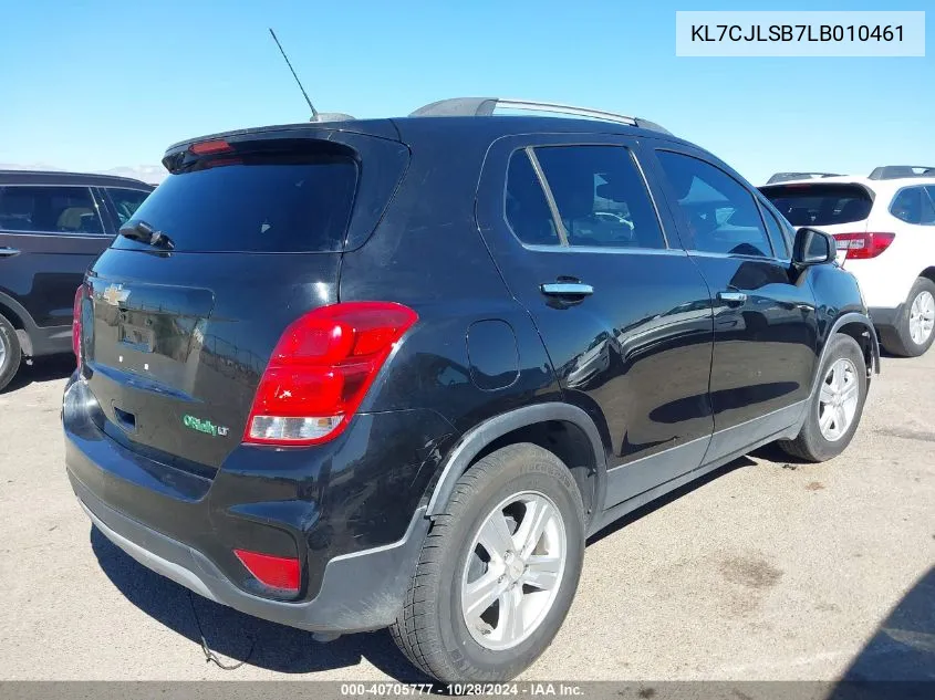 2020 Chevrolet Trax Fwd Lt VIN: KL7CJLSB7LB010461 Lot: 40705777