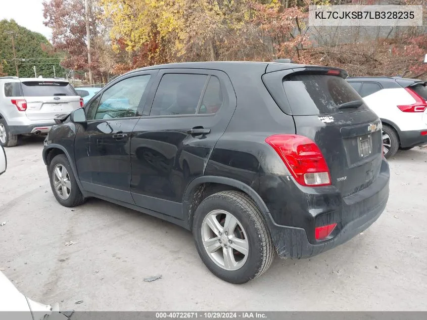 2020 Chevrolet Trax Fwd Ls VIN: KL7CJKSB7LB328235 Lot: 40722671