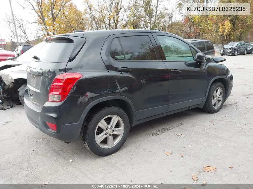 2020 Chevrolet Trax Fwd Ls VIN: KL7CJKSB7LB328235 Lot: 40722671