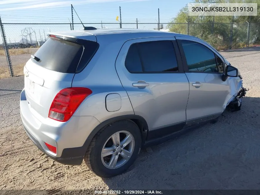 2020 Chevrolet Trax Fwd Ls VIN: 3GNCJKSB2LL319130 Lot: 40722752