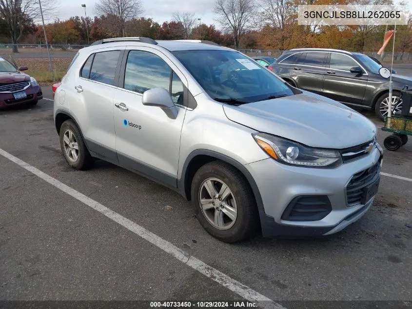 2020 Chevrolet Trax Fwd Lt VIN: 3GNCJLSB8LL262065 Lot: 40733450