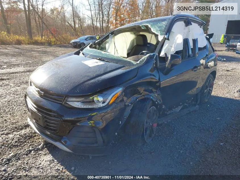 2020 Chevrolet Trax Awd Lt VIN: 3GNCJPSB5LL214319 Lot: 40735901