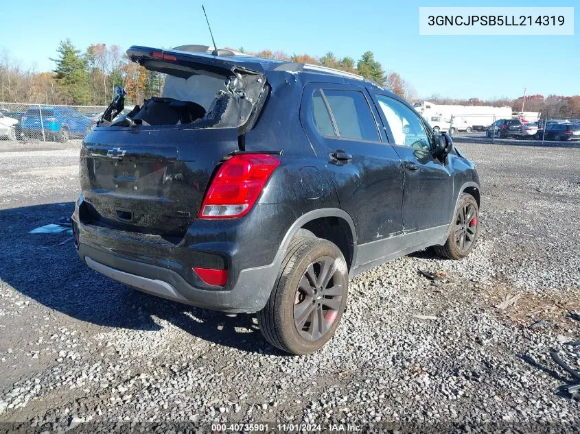 2020 Chevrolet Trax Awd Lt VIN: 3GNCJPSB5LL214319 Lot: 40735901