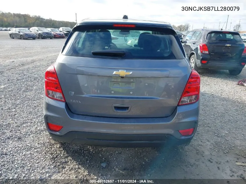 2020 Chevrolet Trax Fwd Ls VIN: 3GNCJKSB7LL280079 Lot: 40752657