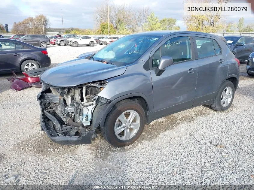 2020 Chevrolet Trax Fwd Ls VIN: 3GNCJKSB7LL280079 Lot: 40752657